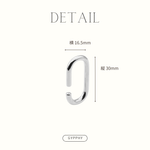 Rounded rectangle ear-cuff.