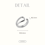 Double recta moissanite ear-cuff.