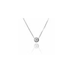 ベゼルモアサナイトネックレス 0.1ct/0.3ct.