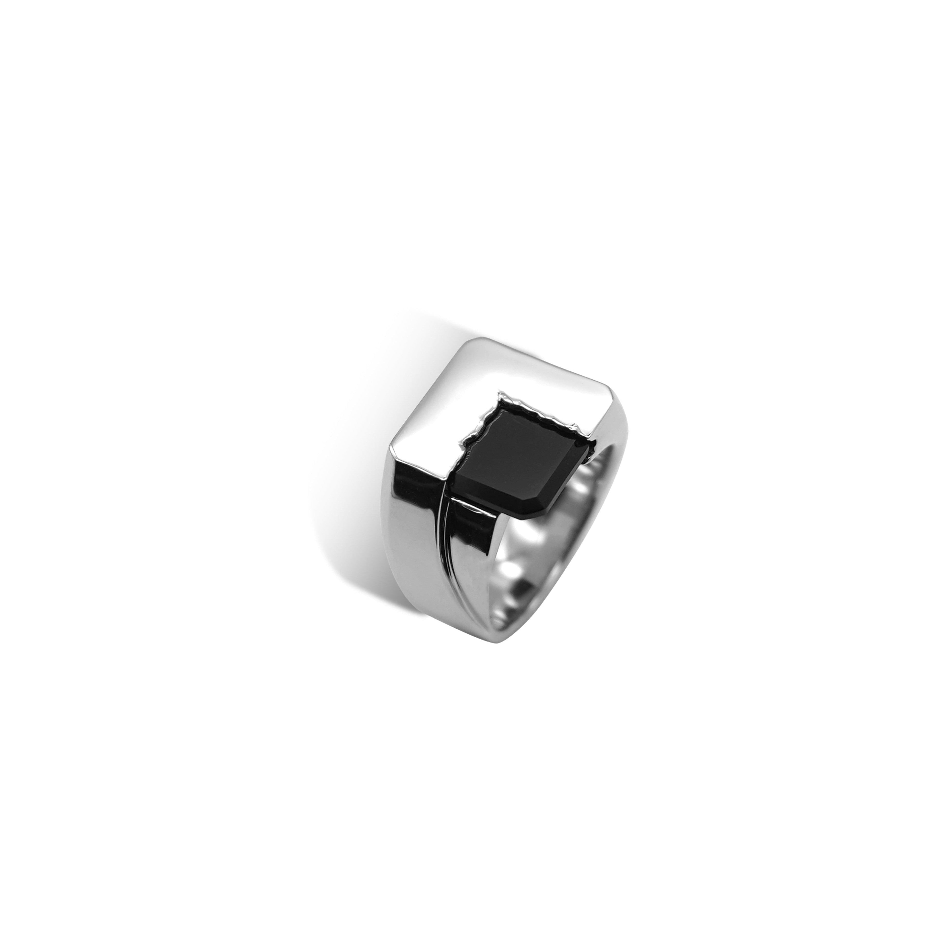 drought square black onyx ring