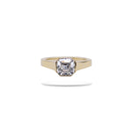 7×7 Asscher Moissanite Bezel Ring.
