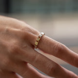Vesica Piscis Round Full Eternity Ring