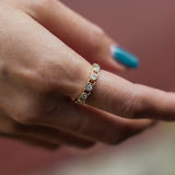 Vesica Piscis Round Full Eternity Ring