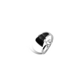 Black Enamel Pinch Ring.