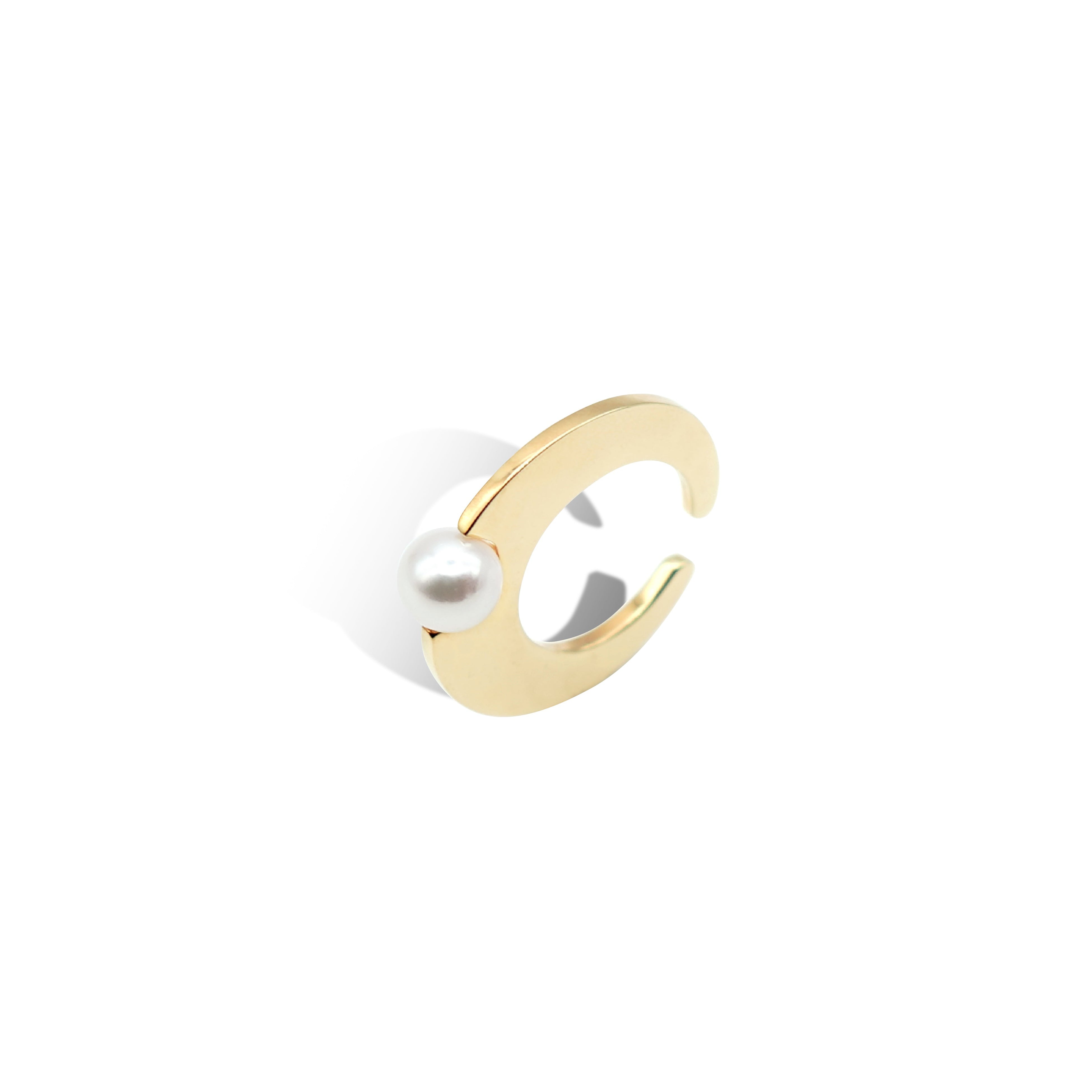 lunatum akoya earcuff.