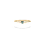 Moissanite Grano Ring with Green Moissanite.