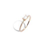 Emerald Moissanite Full Eternity Ring side ver.