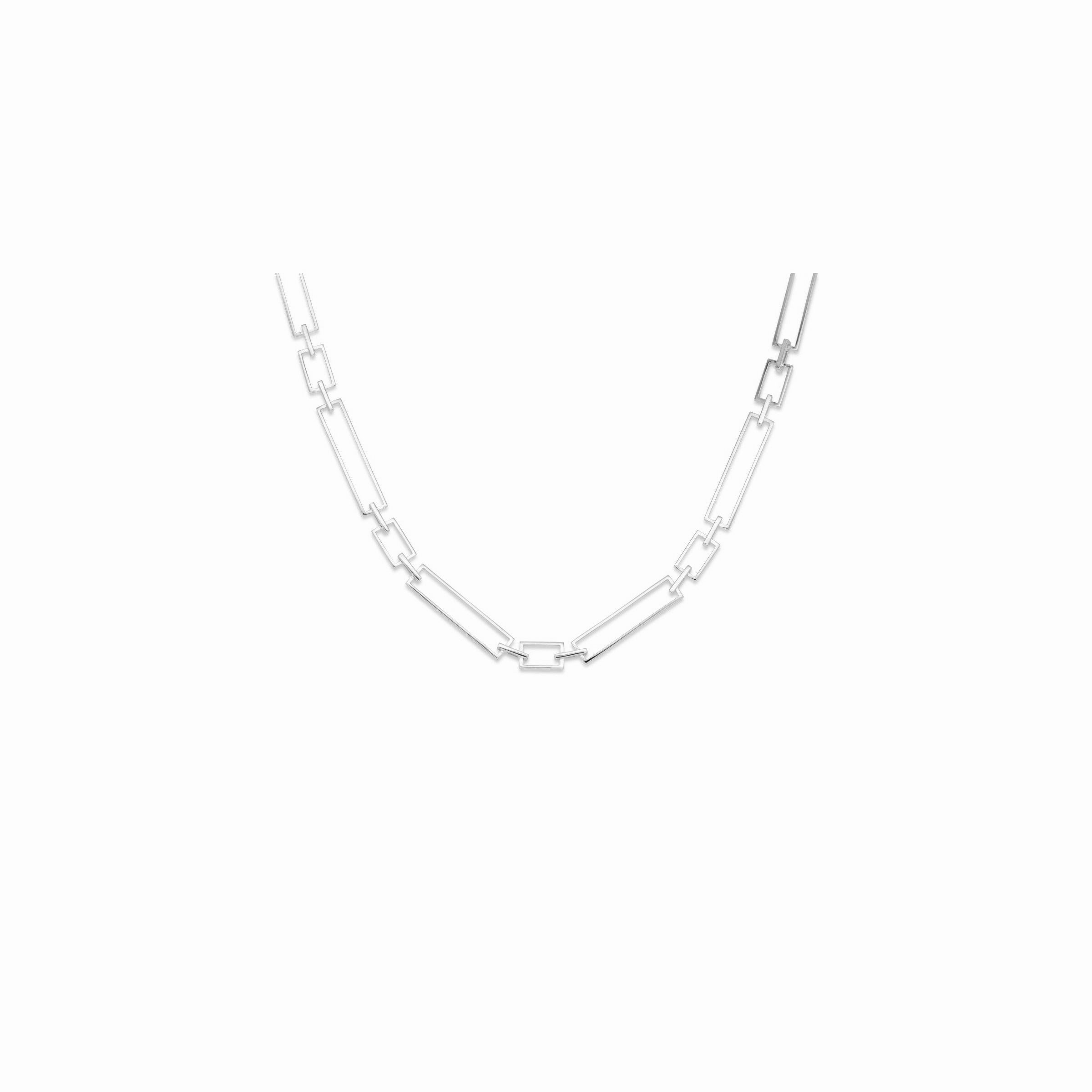 square chain necklace.