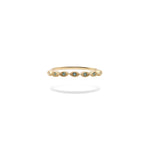Oculus Ring with Green Moissanite.
