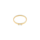 シングルバゲットモアサナイトリング【Pinky Ring】.