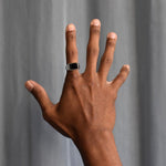 Rectangle Black Onyx Ring.