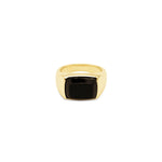 Rectangle Black Onyx Ring.