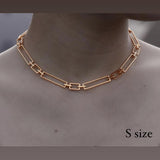 square chain necklace.
