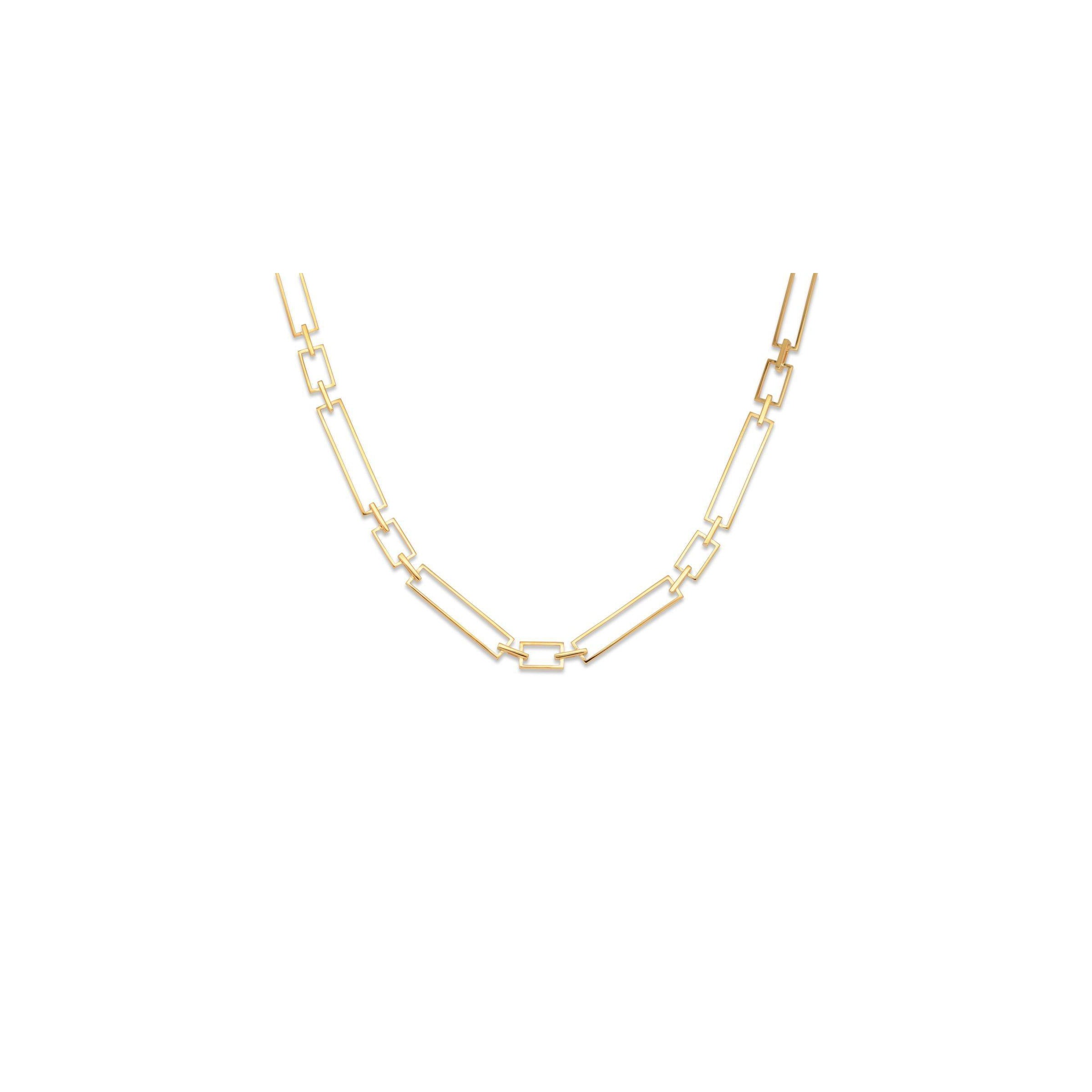 square chain necklace.