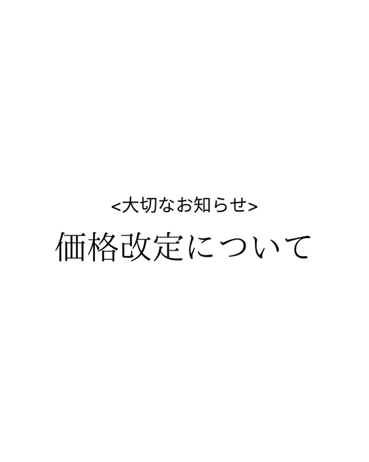  価格改定について