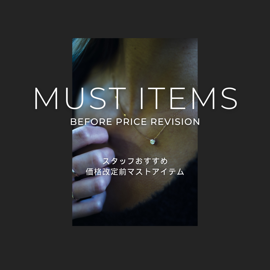 価格改定前マストアイテムのご紹介