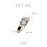 7×7 Asscher Moissanite Bezel Ring