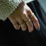 Emerald Moissanite Full Eternity Ring - Side Ver.