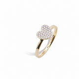 pave heart ring