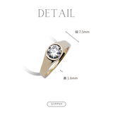 7 Round Moissanite Bezel Ring