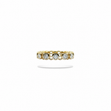 Vesica Piscis Round Full Eternity Ring