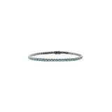 Tennis Bracelet 2.0 with teal blue Moissanite