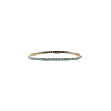 Tennis Bracelet 3.0 with teal blue color Moissanite