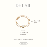 シングルモアサナイトチェーンリング