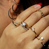 Emerald Moissanite Full Eternity Ring - Side Ver.