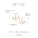 ダブルフープモアサナイトピアス
