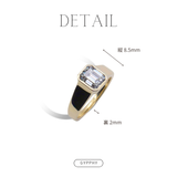 8×6 Emerald Moissanite Bezel Ring