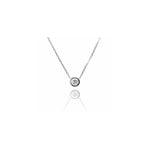 ベゼルモアサナイトネックレス 0.1ct/0.3ct.