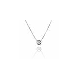 ベゼルモアサナイトネックレス 0.1ct/0.3ct.