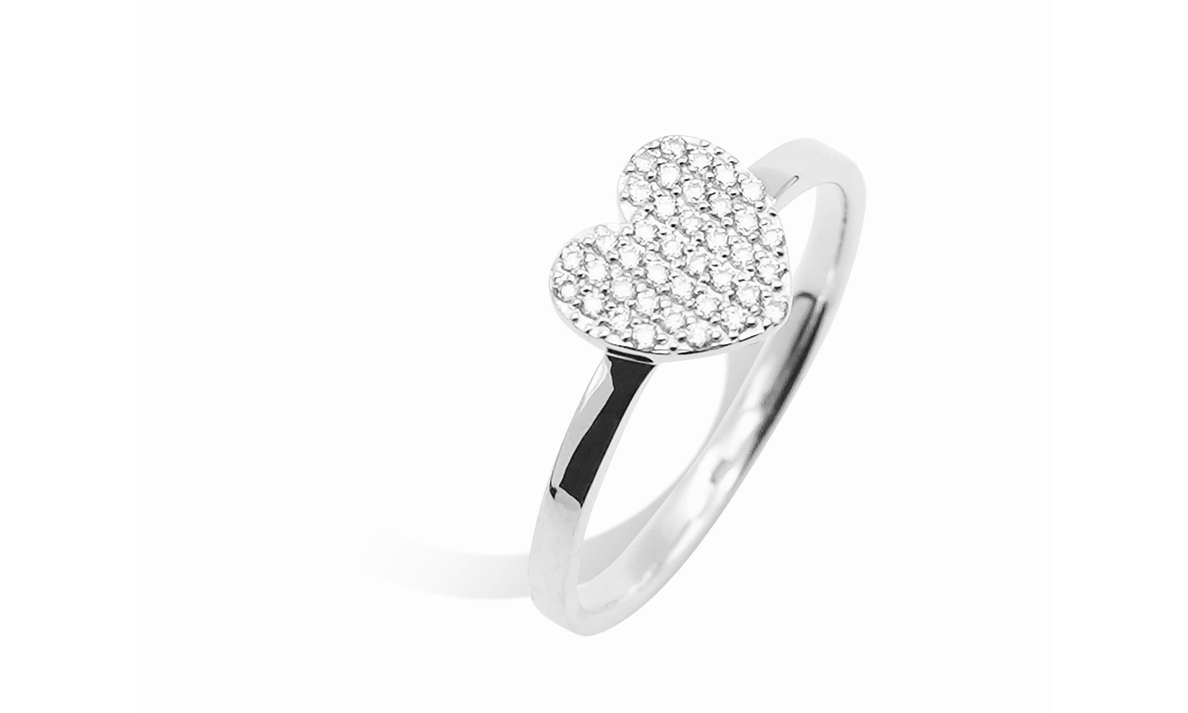 pave heart ring.