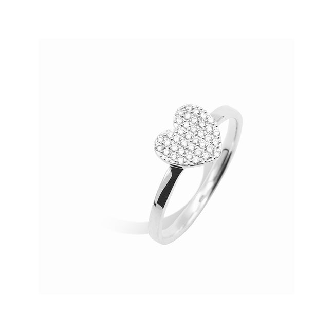 pave heart ring