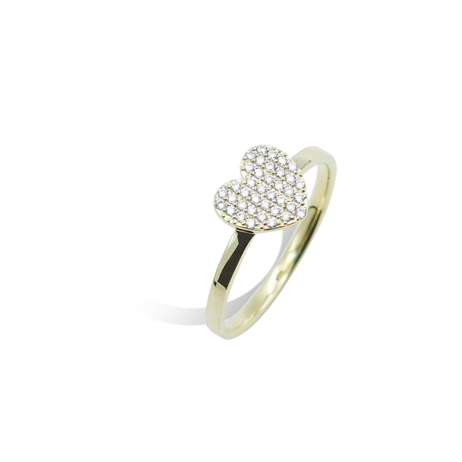 pave heart ring.