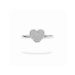 pave heart ring.