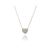 pave heart necklace.