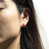 Enamel Moissanite Earring.