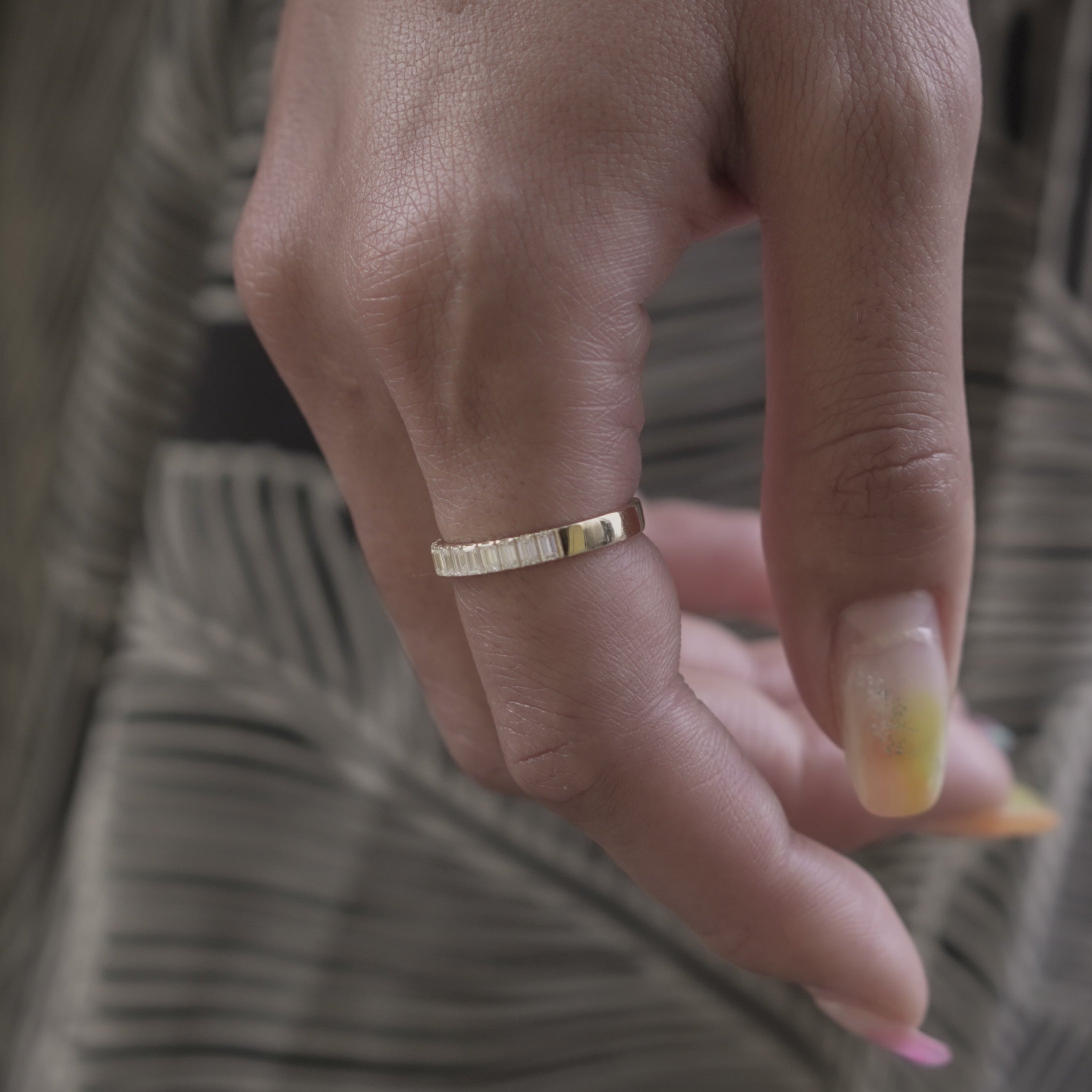 Baguette Half Eternity Ring.