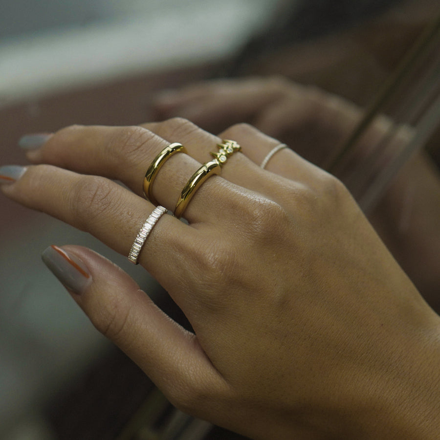 Baguette Half Eternity Ring