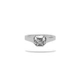 7×7 Asscher Moissanite Bezel Ring