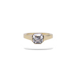7×7 Asscher Moissanite Bezel Ring.