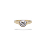 7×7 Asscher Moissanite Bezel Ring.