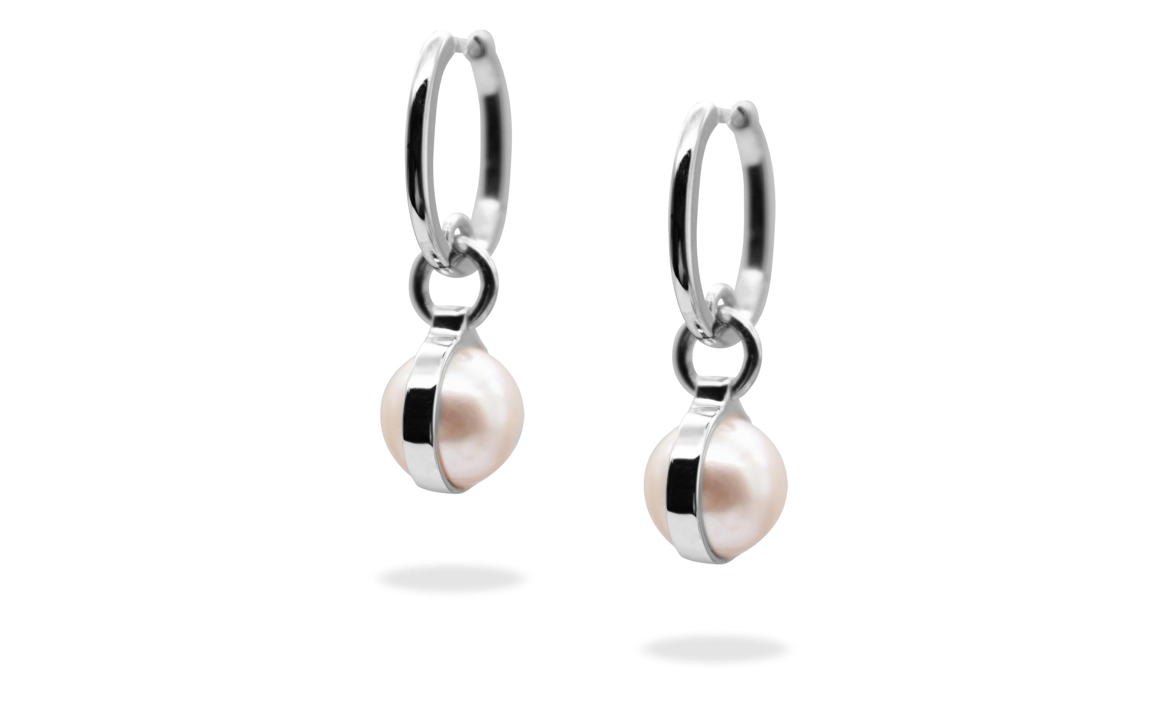wrap akoya pearl hoop pierce