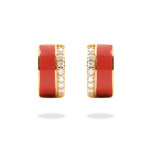 Enamel Moissanite Earring.
