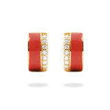 Enamel Moissanite Earring.