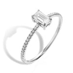 エメラルドモアサナイトフルエタニテイリング【Pinky Ring】.