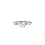 クッションカットハーフエタニティリング 0.6ct pt950.
