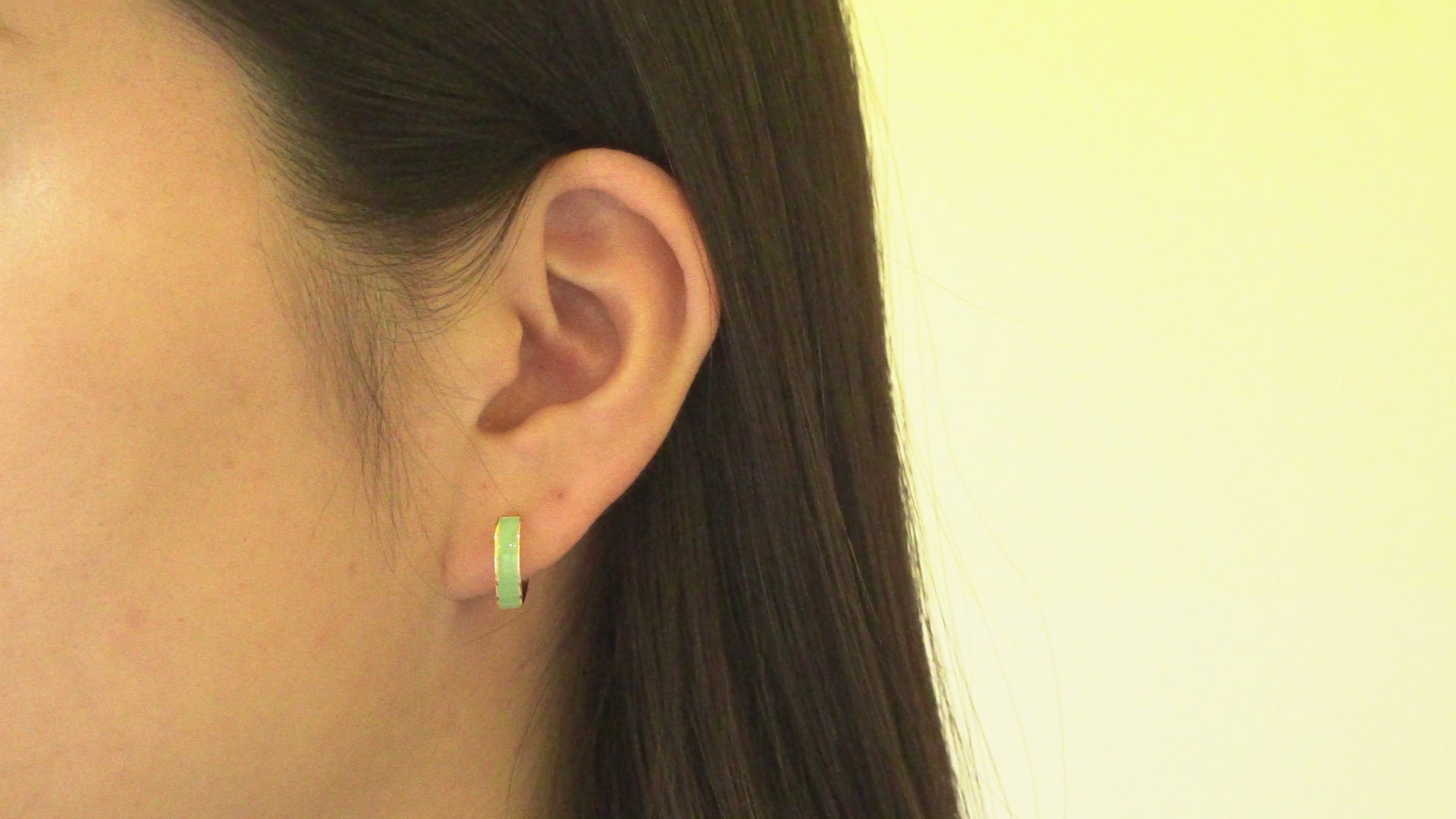 Three-Dimensional Enamel Hoop Earrings – GYPPHY